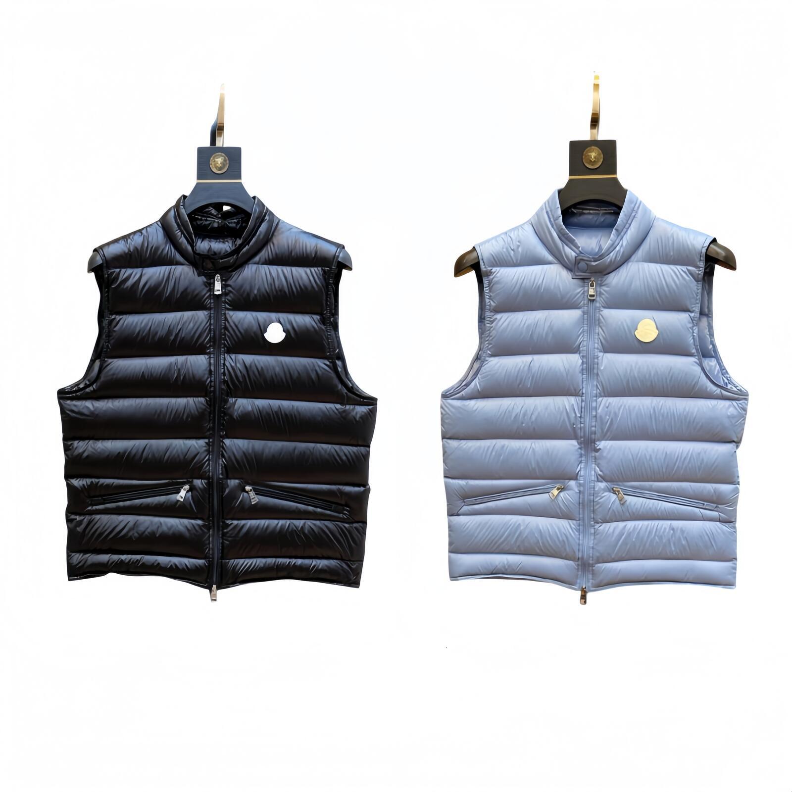 Mens Vests Designer Sleeveless coat Loose Fit Thick Warm Windproof Winter Lightweight Tand Up Collar Puffer Vet Embroidered Logo Badge Outdoor Leisu