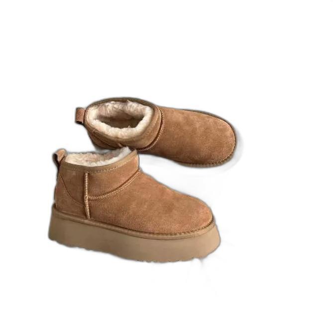 Classic Ultra Mini Platform Boot Designer Woman Fluffy Boots 58540 Thick Bottom Warm Fur Winter Snow Booties Tasman Tazz Ankle Botas A8021