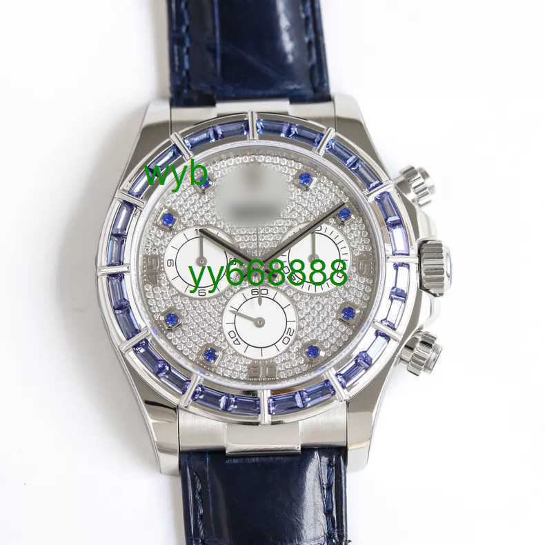 Watch Luxury Watch 40mm 116589 Blue Diamond Bezel Dayt0na 4130 Mens Watches 116589SACI Automatic Mechanical Watch Wristwatch Sports watch Business w