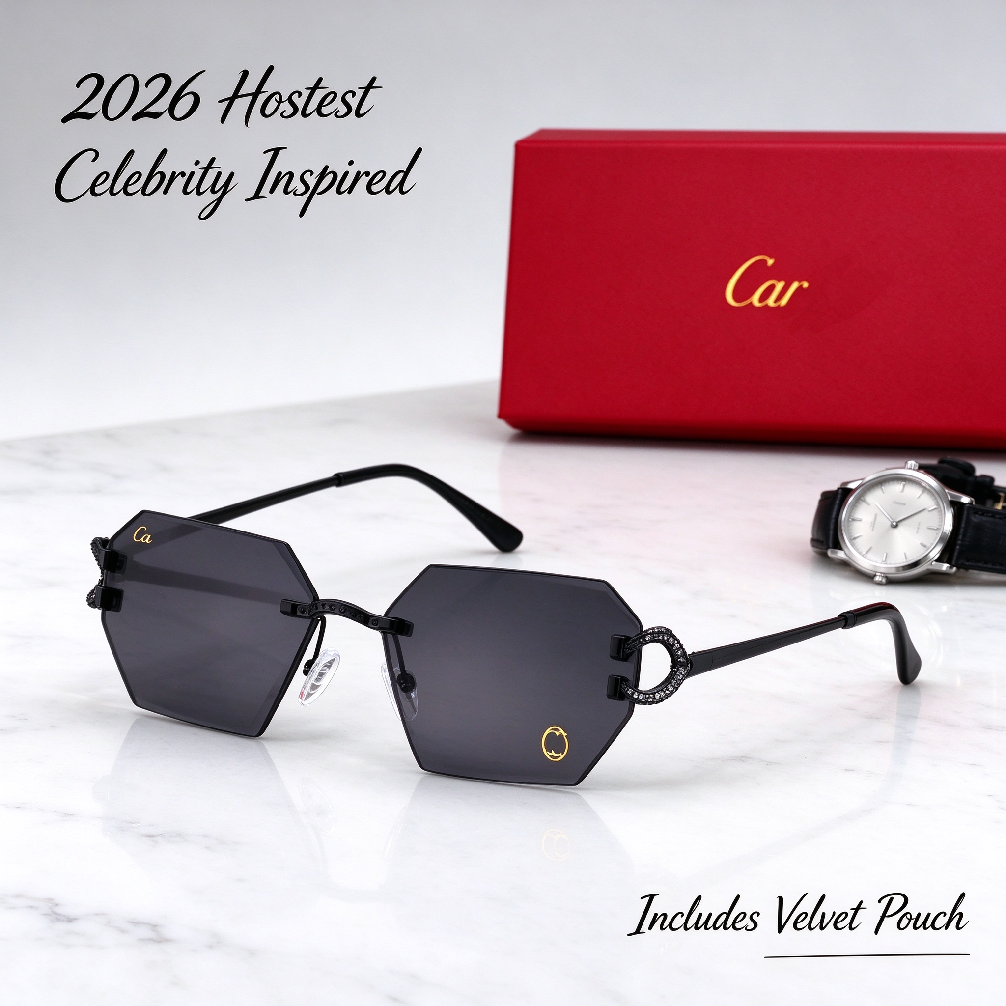 Designer sunglasses fashion polarized sunglasses UV resistant luxury sunglass men women Goggle Retro square sun glass Casual eyeglasses With Boxabac