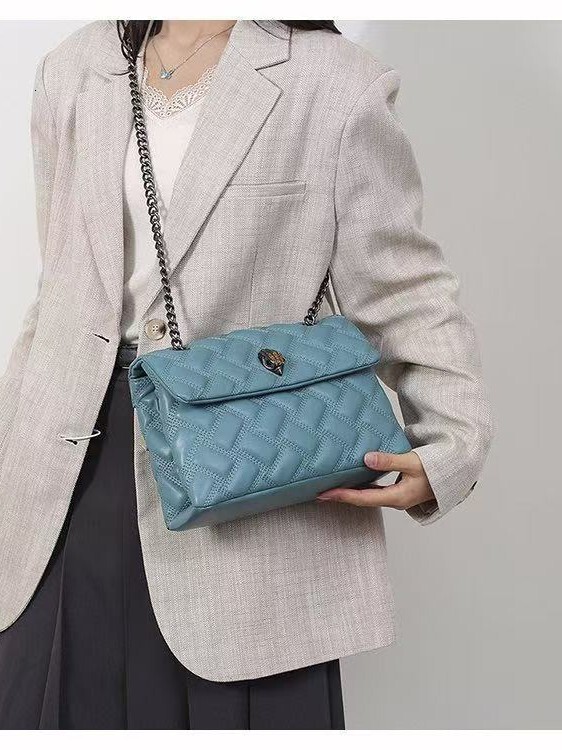 designer Cross border European and American style high end chain bag with diamond embroidery versatile shoulder bag with eagle head crossbody