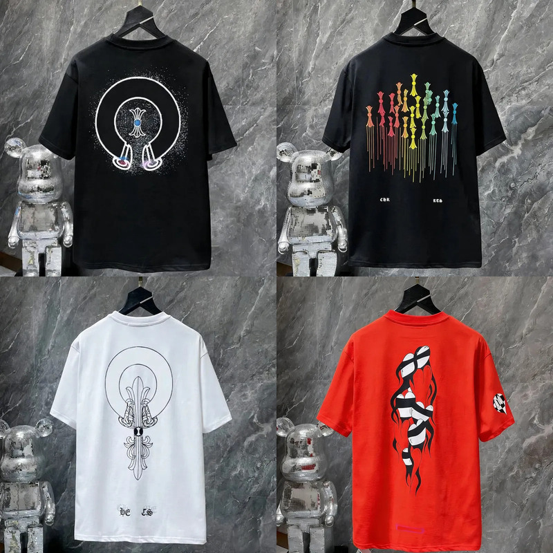 chrome beanie Designer Chrome Shirt T Shirt Graphic Tee Cotton Clothes Tees Holiday Women Mens Leisure Sports Street Pure Cotton Short Sleeve Fashio