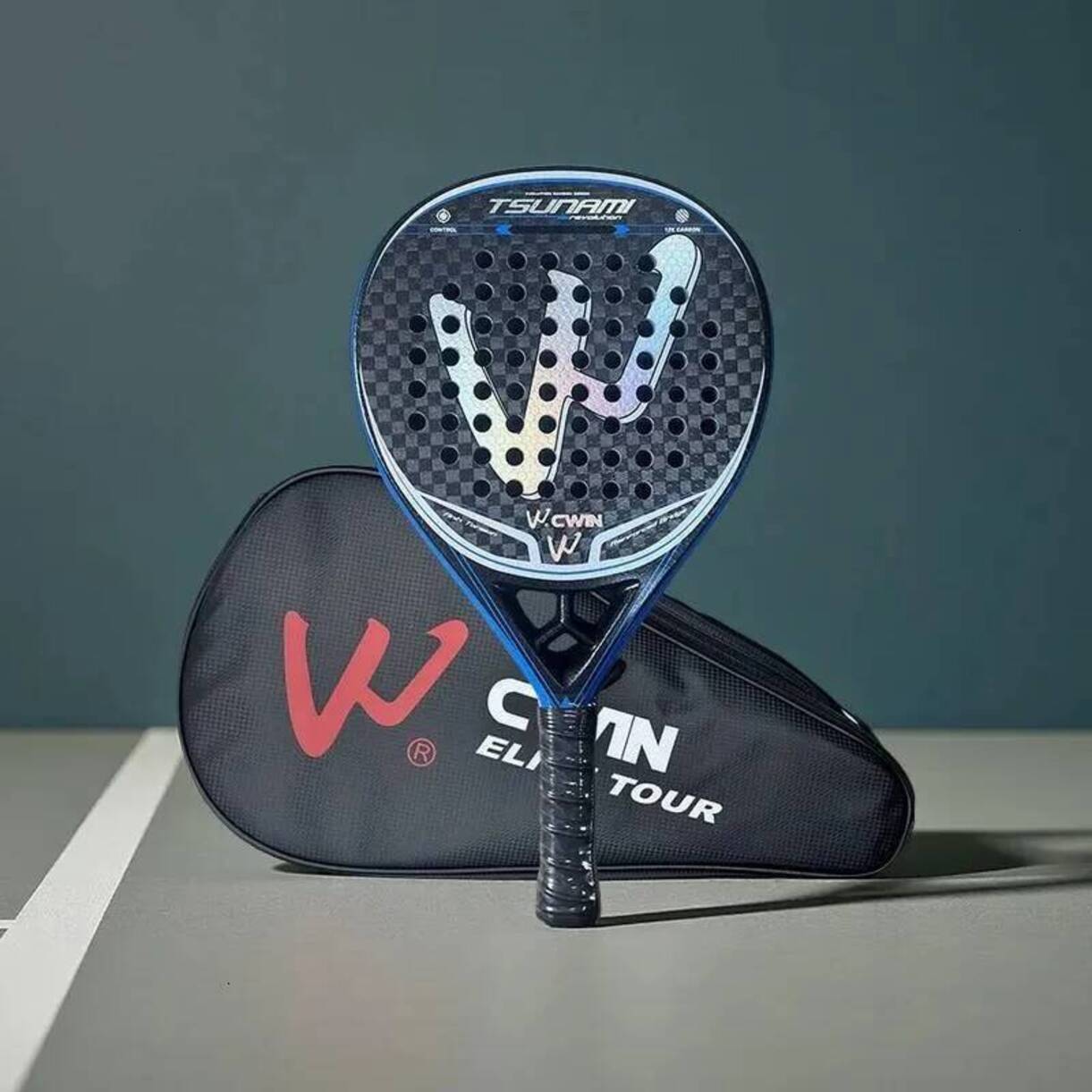 full graphite professional tournament * racquets Multi-Piece Tennis Racket Matching Kits 12K CWIN TSUNAMI Adult Prefessional Carbon Fiber Soft EVA F