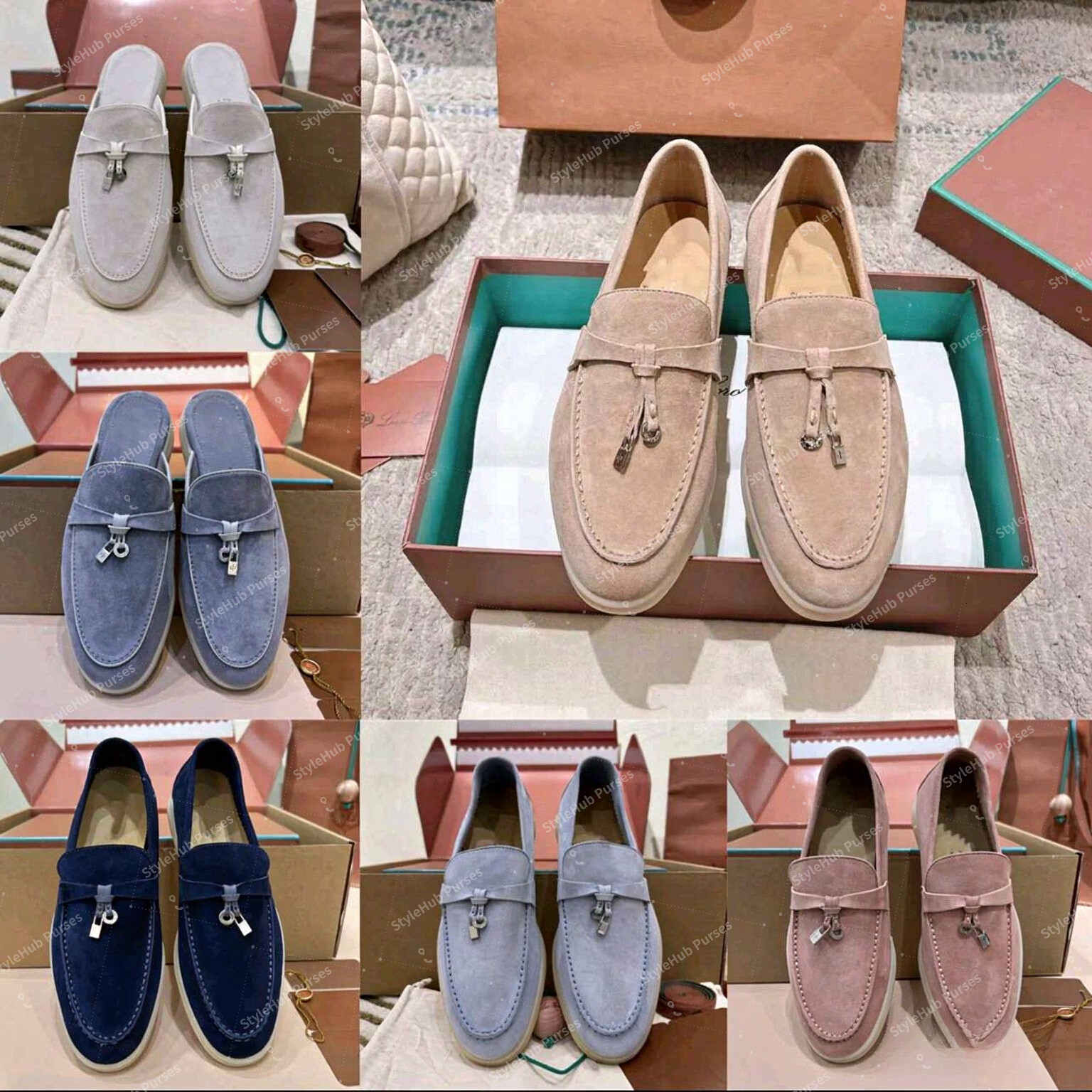 Womens Mens Designer Loafers Sandal Slippers 100% Suede Fashion Casual Shoes Open Walk Slipper Mules Flat Chaussons Luxury Master Quality Sneakers M
