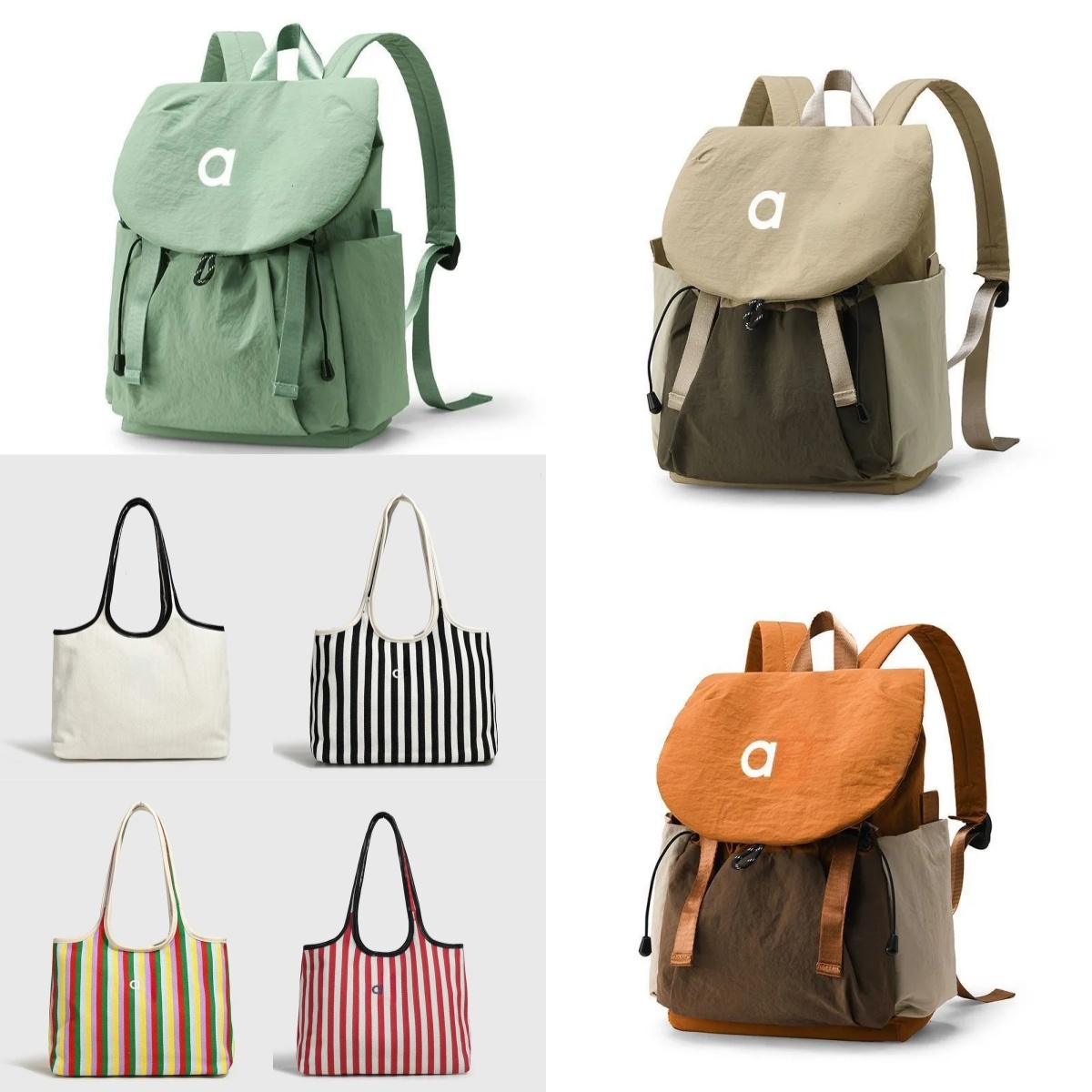 Canvas Yoga Tote Bag Women Large Capacity Striped Shoulder Handbag Lightweight Multi Pocket Gym Fitness Shopping Bag 8cb