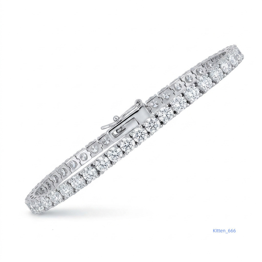 Gallerley GRA Certified 2mm-5mm VVS Moissanite Tennis Bracelet Luxury Womens Men Gold 925 Sterling Silver Lab Grown Jewelry