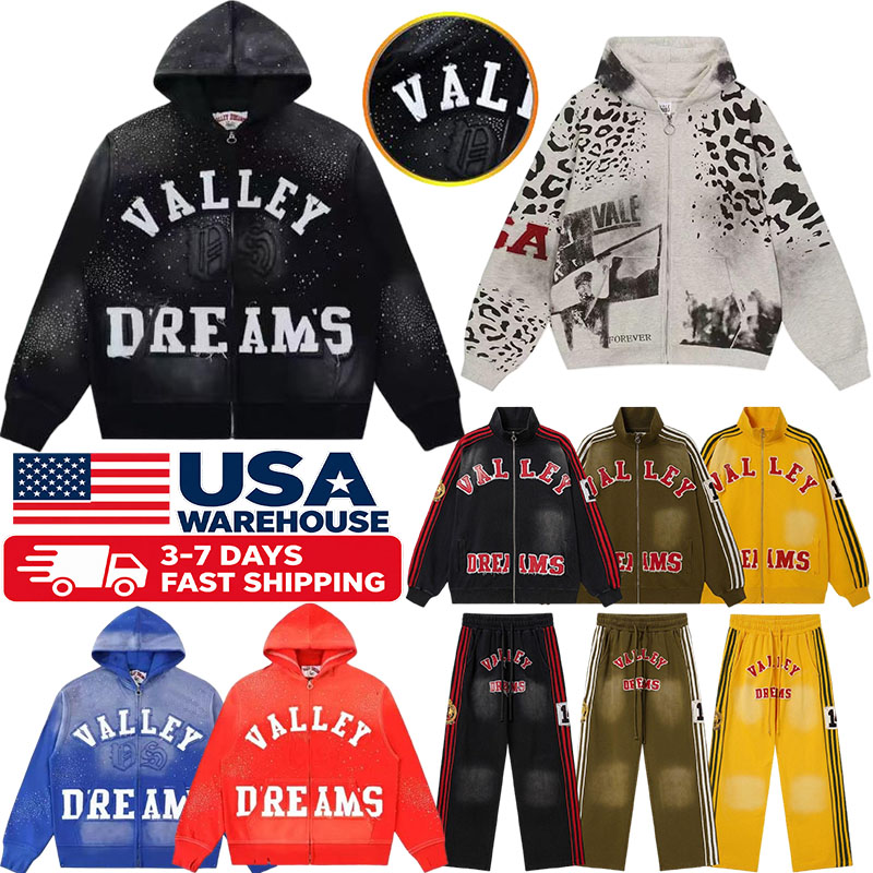 Vale Dream Hoodie Designer Y2k Graphic Zip Up Jacket Valle With Diamonds Couple Hooded Sweatshirt Retro Camouflage Print Zipper Jacket Cotton Sweats