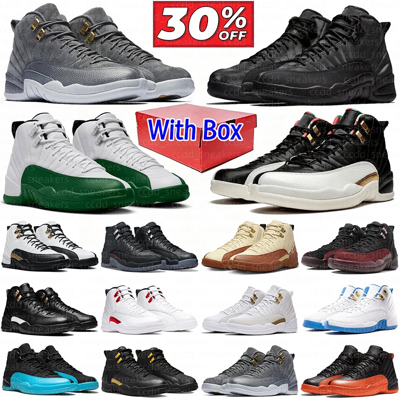 With Box Free Shipping designer basketball shoes 12 12s men Black White Blue Grey Red University Purple for mens sneakers trainers sports outdoor cl
