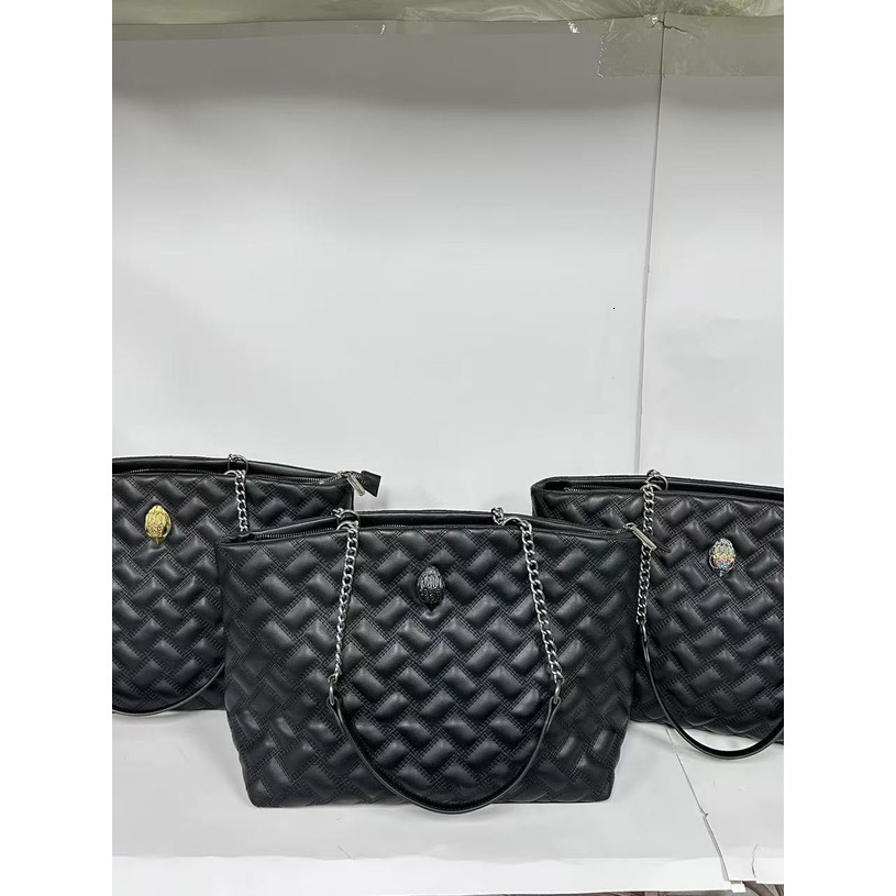 designer Eagle head tote bag large capacity commuter casual bag single shoulder chain quilted embroidery black large bag Guangzhou