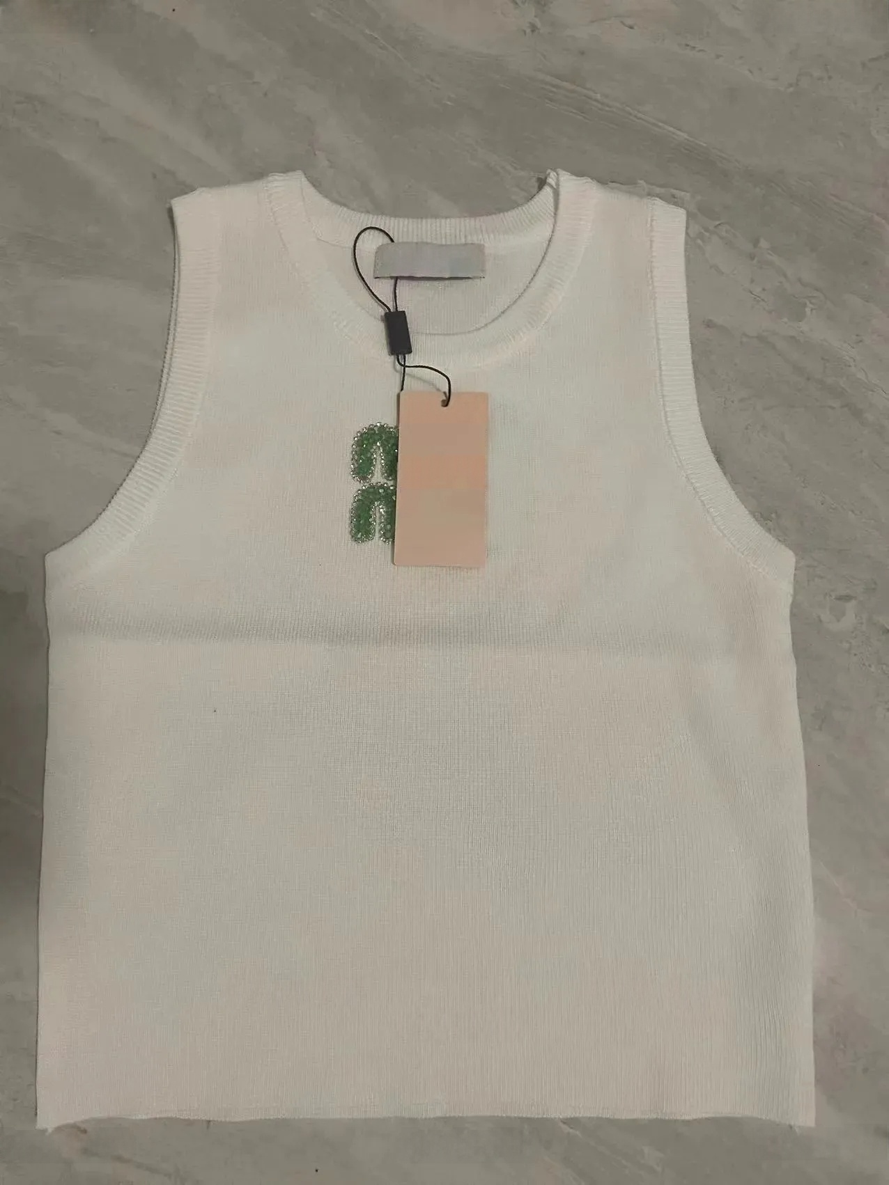 Designer femmes femmes crop tops gilet sans manches coton humide débardeur à la mode tricoté camisole t-shirts vêtements