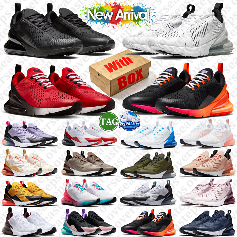 with box 270s designer running shoes men women white black pink mens trainers tennis outdoor jogging walking shoes chaussure scarpe Plate-forme