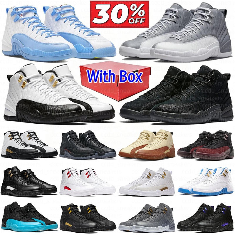 With Box Free Shipping designer basketball shoes 12 12s men Black White Blue Grey Red University Purple for mens sneakers trainers sports outdoor at