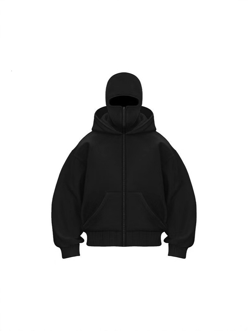 Cross-Border Spring and Autumn New Unique Design Double-Layer Hooded Zipper Sweatshirt Loose Street Style for Men and Women Couples