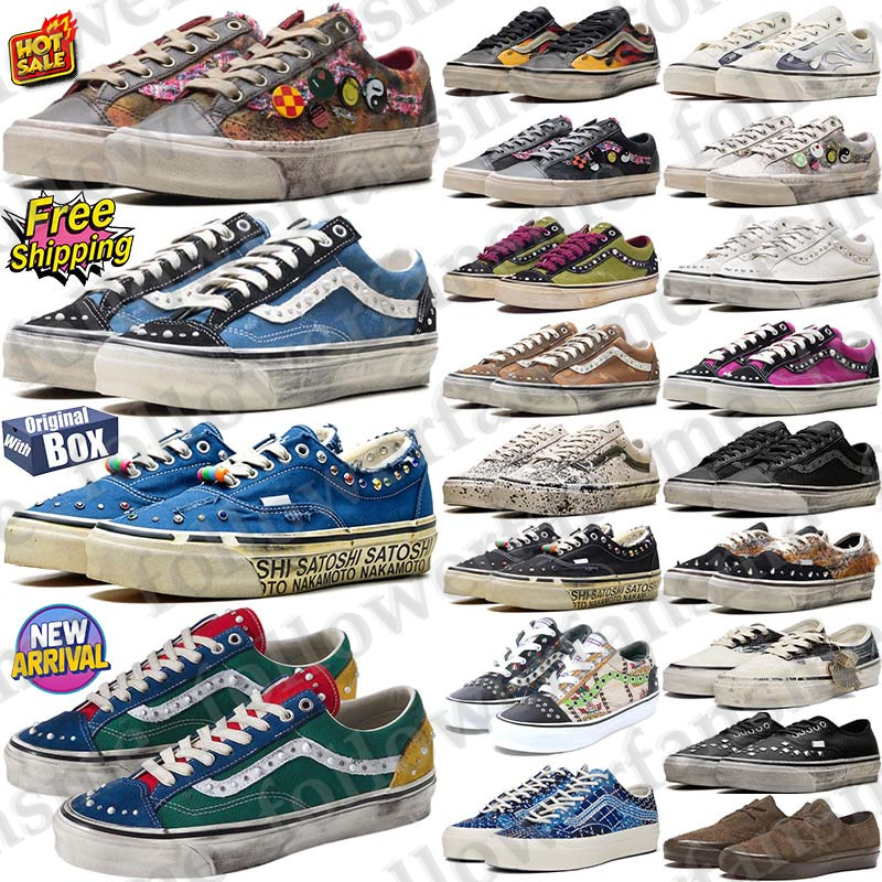 Free Shipping With Box Designer pearlized shoe pearl shoes knu old skools sneakers Sport chaussures trainers shoes for mens womens d h gate schoenen