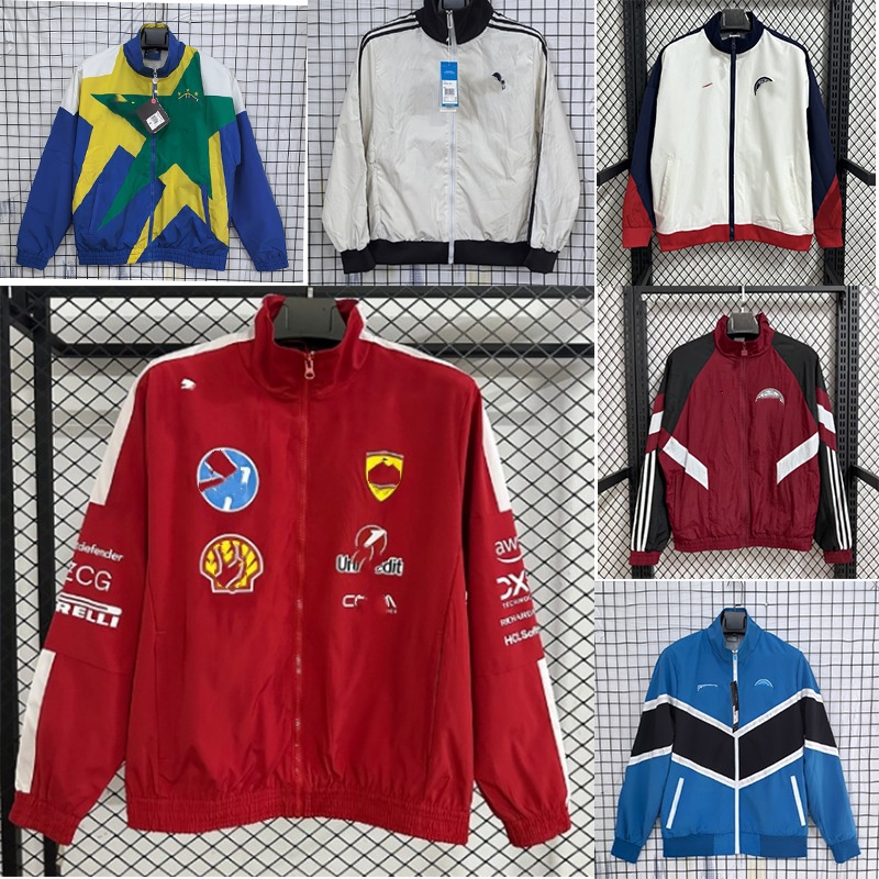 Designer men's jackets Mens Jacket High-Quality Hooded Training JacketRetro embroidery thickened premium version football jersey rain-resistant