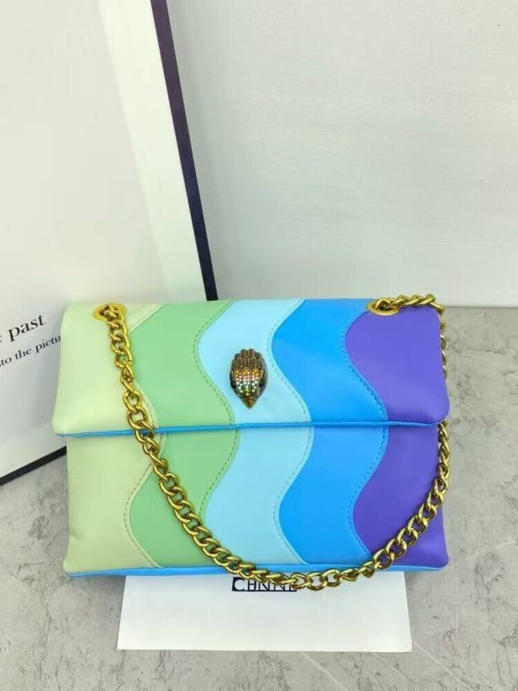 designer Light luxury diamond studded eagle head bag multi colored chain crossbody bag small and exquisite versatile cross border red envelope bag f
