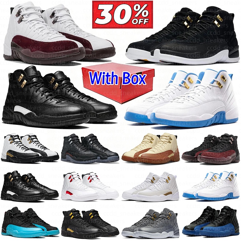 With Box Free Shipping designer Casual shoes 12 12s men Black White Blue Grey Red Pink University Purple for mens sneakers trainers sports premium f