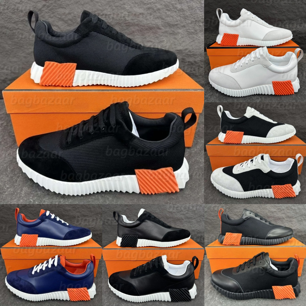 Top Quality Bouncing Sneakers H Designer Suede Mesh Casual Shoes Men Women Breathable Running Trainers Non-Slip Rubber Sole Unisex Luxury Sneakers S