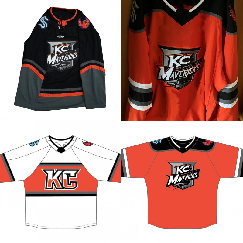 ECHL Kansas City Maverickss Jerseys Custom Any Name Number Mens Womens Youth All Stitched 88