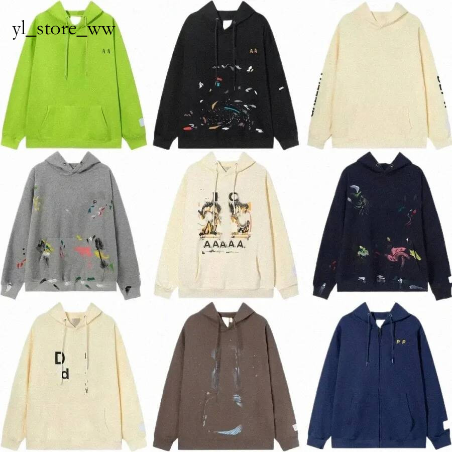 Gvgallery Erydept Hoodie Fashion Men Designer Brand Tracksuit Sweatshirt High Street Art Style Y2k Cotton Vintage Galliera Hoodie Graffiti Jacket 14