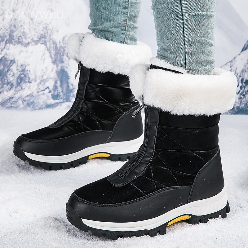 Women's Quilted Snow Boots Winter Warm Thick Sole Outdoor Snow Shoes