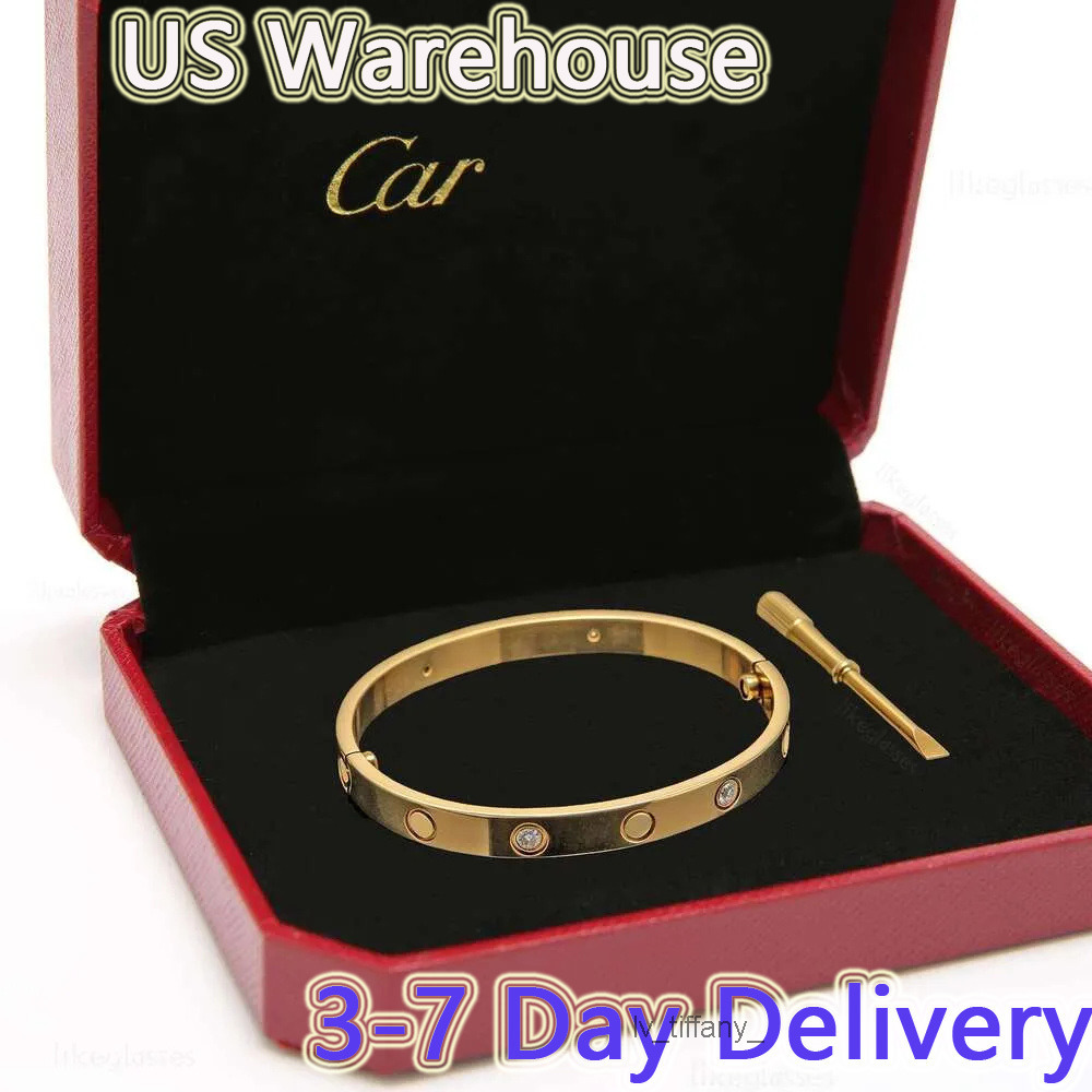 Luxury Fashion Bracelet Designer Jewelry 18K Gold Plated Titanium Steel Diamond for Women Men Nail Bracelets Silver Classic Bangle Good Gift Bracele