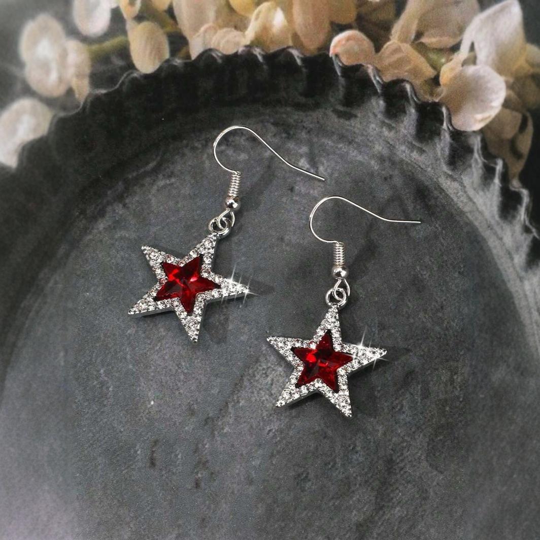 Luxury Brand Designer Jewelry Hot-Selling Halloween Star Pendant Earrings With Diamonds, A Niche Versatile Design Women, Available For In Europe And