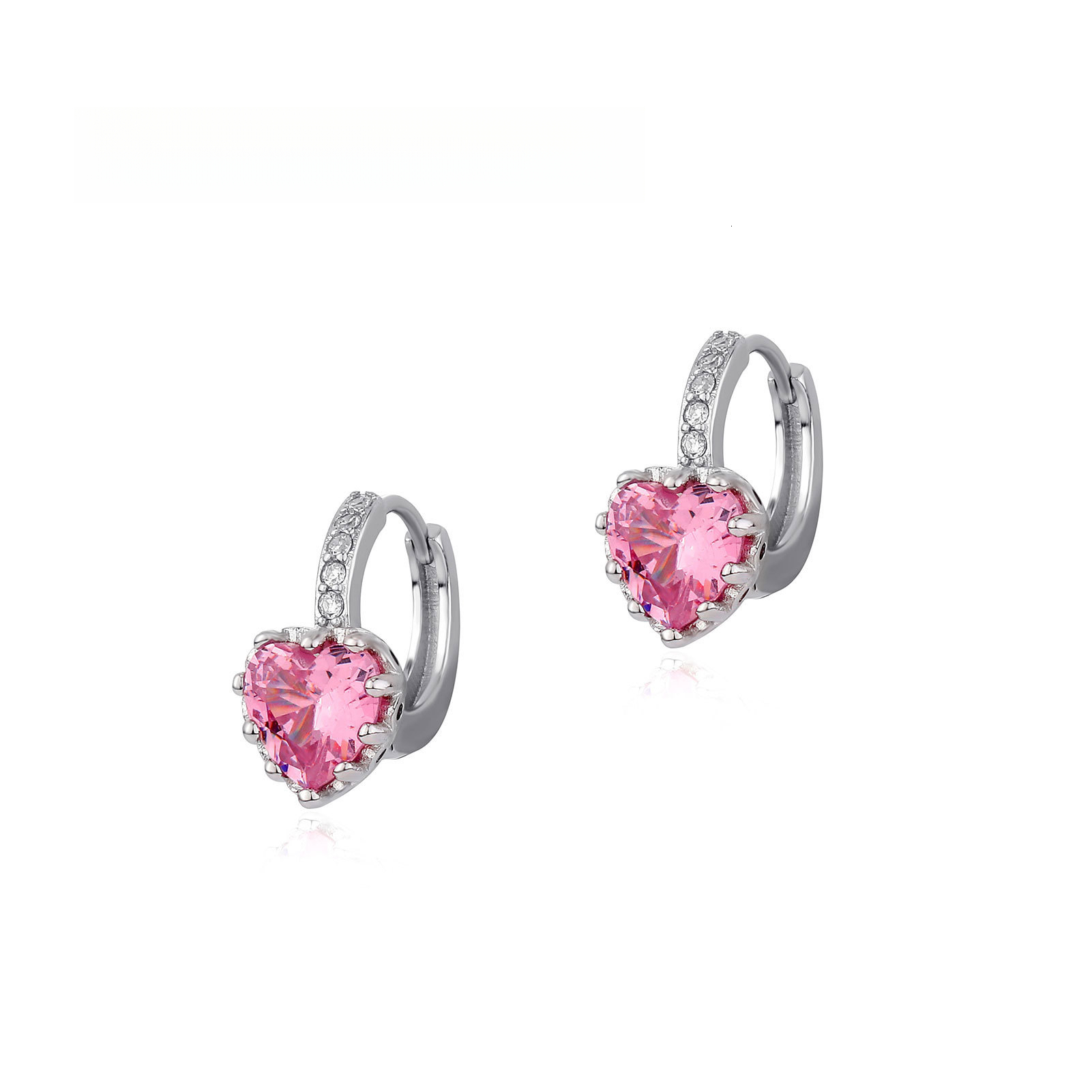 Fashionable Luxurious Men's Large Heart Gemstone with Colorful moissaniteia, Couple's Jewelry, INS Style Versatile and Unique Luxury Iced
