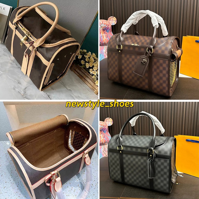 Pet Carrier Designer Dog Carrier Purse Luxury Denim Old Sight Pet Carrier Bag Premium Leather Trim Dog Cat Tote Bag High-end Pet Travel Bag Small Pe