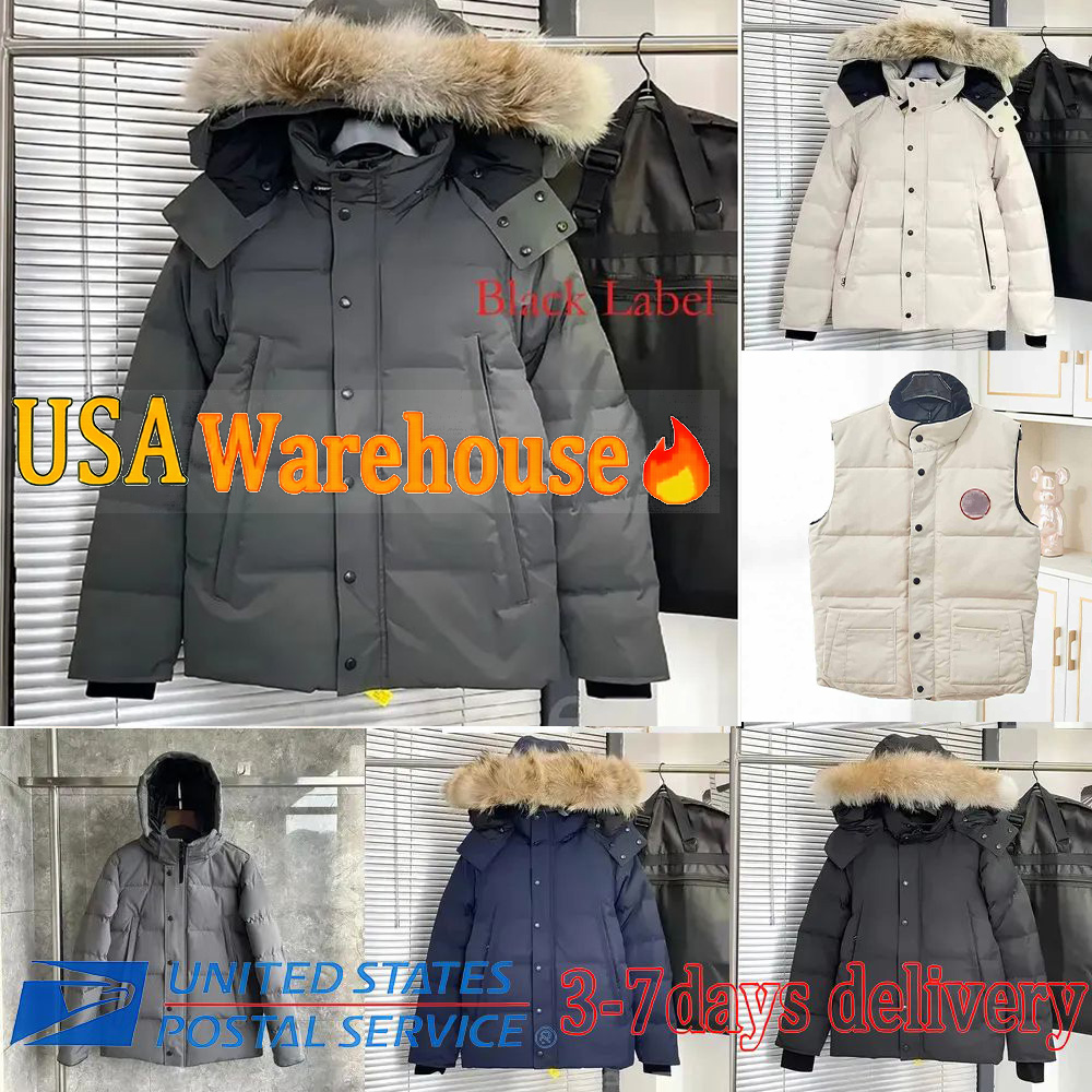 Designer canada Jacket Men's Gilet Mens Puffer Vest Embroidered Badge Feather Filled Material Coat Body Warmer Pop Have NFC Luxury Down Woman V