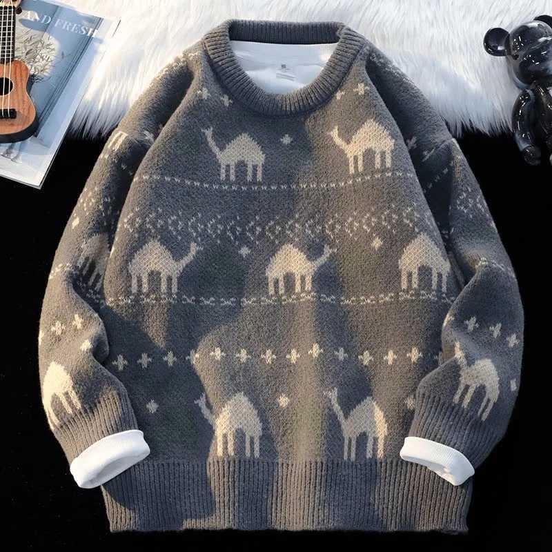 autumn and winter sweaters New men's trendy sweaters knitwear loose retro lazy style versatile for wearing outside M261016