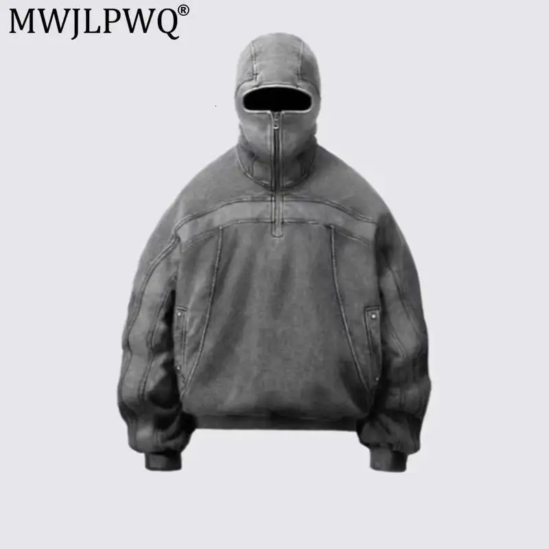 MWJLPWQ Y2K Hoodie Full Face Mens Sweatshirt American Style Hooded Zipper Cardigan Casual Tops Street 2026 Trendy 3 261019