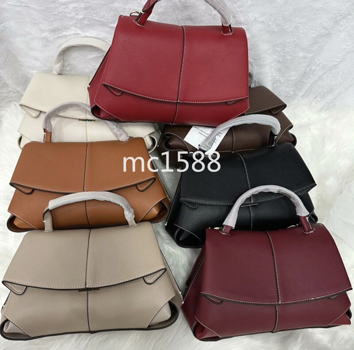Women Pebbled Leather Flap Satchel Bag, Vintage Top Handle Handbag, Detachable Shoulder Strap Elegant Commuter Purse F24