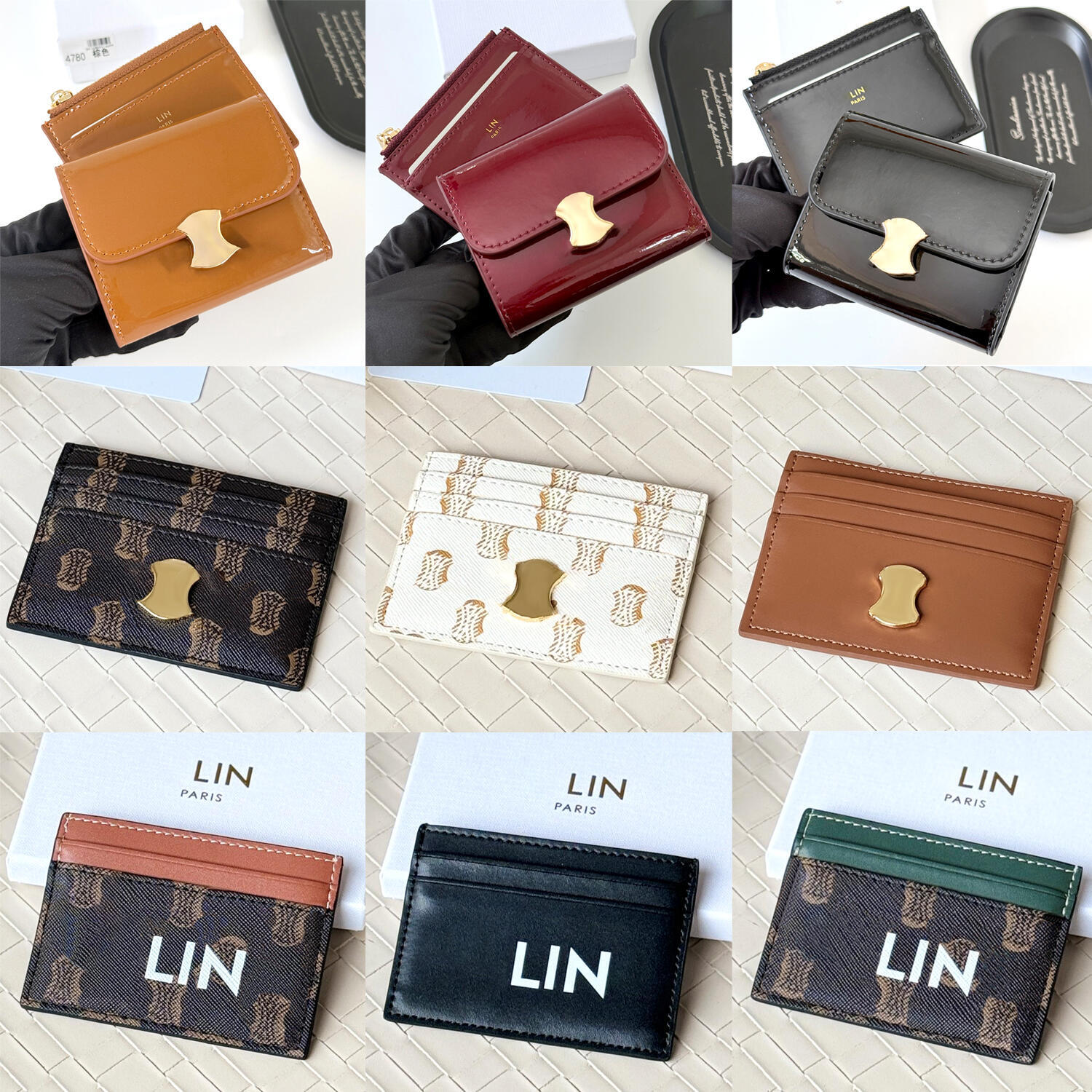 Coin Purse Multi card slot Card Holder Jacquard Mini Designer Wallet Leather Small Fashion Mens Womens Clutch bag luxury Credit Card Case cardholder
