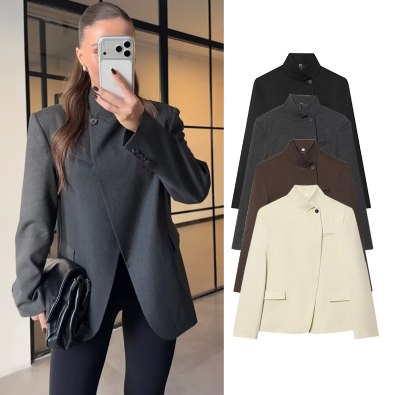 Tidalyf Womens 2026 Autumn Office Blazers Chic Elegant Women Jackets Fashion Youth Travel Holiday Joker Streets Warm Coats 261019
