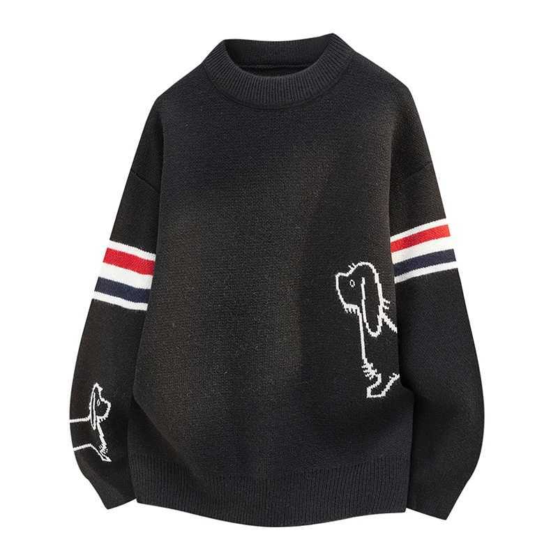 Autumn and Winter Men's New Sweater Round Neck Loose Trendy Knitted Brand Base Sweater Warm and Versatile Men's Clothing M261016