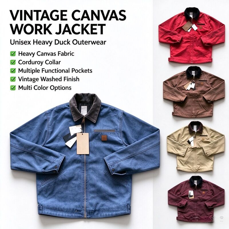 Carht Jacket Mens Designer American Street Jacket Washed Style Vintage Jacket Cart Puffer Cotton Mesh Coat Luxury Detroit Classic Trend Jacket