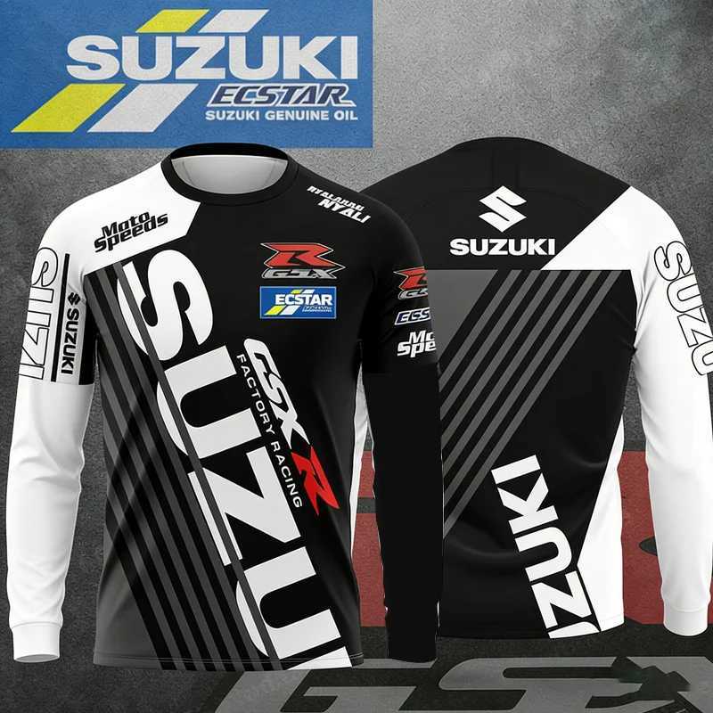 2026 new Suzuki GSX R men's and women's outdoor sports motorcycle racing enthusiasts fast drying long sleeved T-shirt T261019