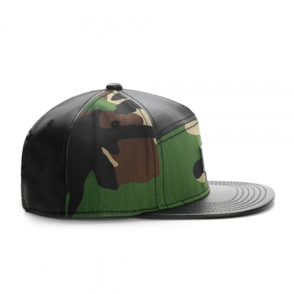 PLATED CAP Camouflage Leather Metal Badge Casual Men's And Women's Adult Flat Brim Sun Hat Baseball Cap Luxury Cap Brand Designer Hat