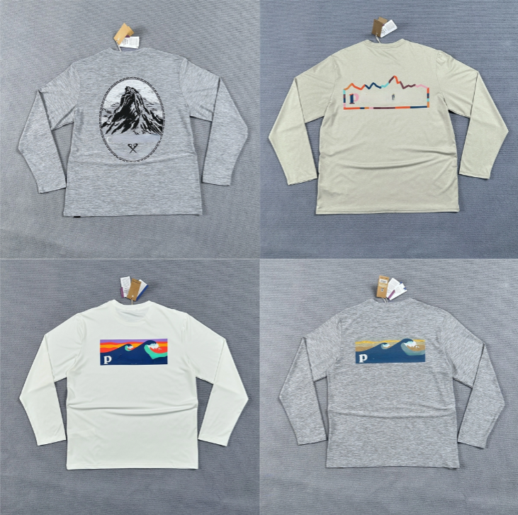 Men's Designer Long Sleeve Shirts Y2K Retro High Street Mountain Landscape Graphic Printed Oversized Loose Fit Crew Neck Streetwear Quick Dry C
