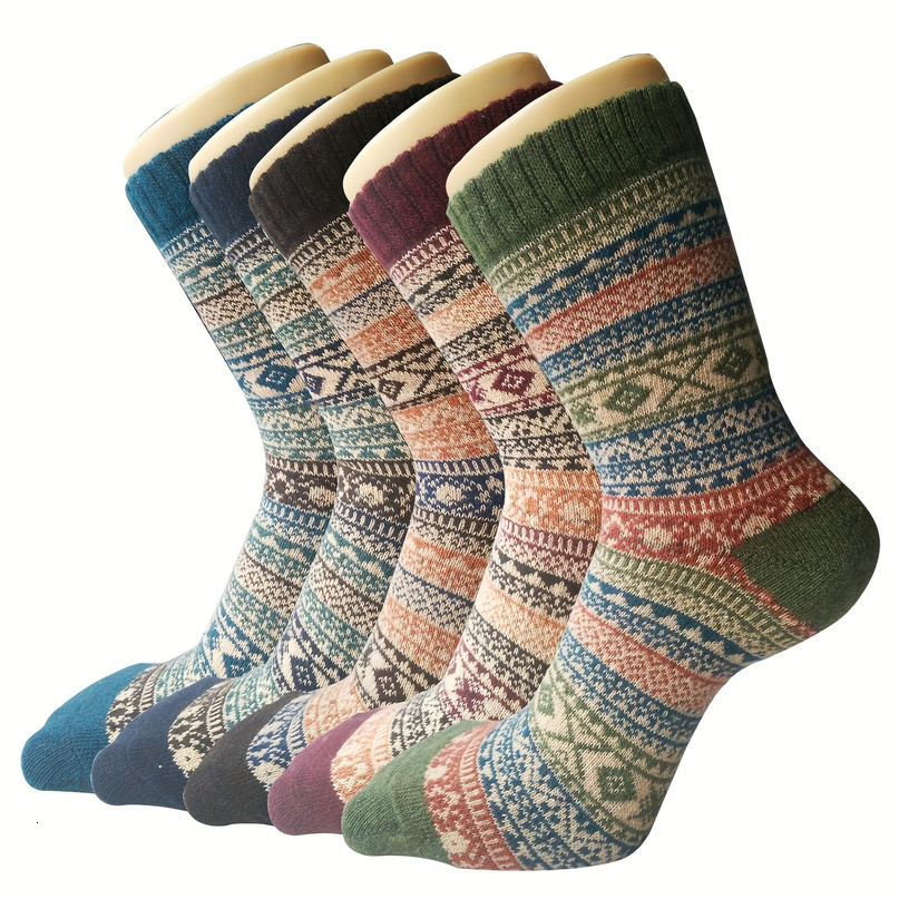 5 Pairs Men Winter Warm Thick Soft Midcalf Socks UltraComfortable High Quality Breathable Thickened Middle Womens 261019