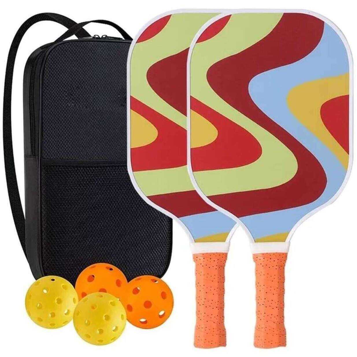 Multi-Piece Squash Racket Ball Grip Kits * * Paddles USAPA Approved Graphite Set Of 2 Rackets 4 Pickleballs Balls Beach Tennis Pickleball Racquet fu