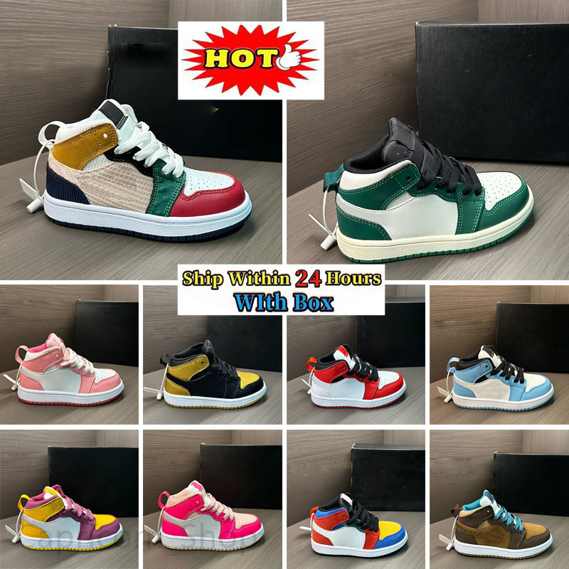 Kids shoes 1 3 4 5 6 11 13 basketball sneakers 1s high toddlers boys running shoe Girls Children Sport trainers kid youth infants Outdoor Sneaker So