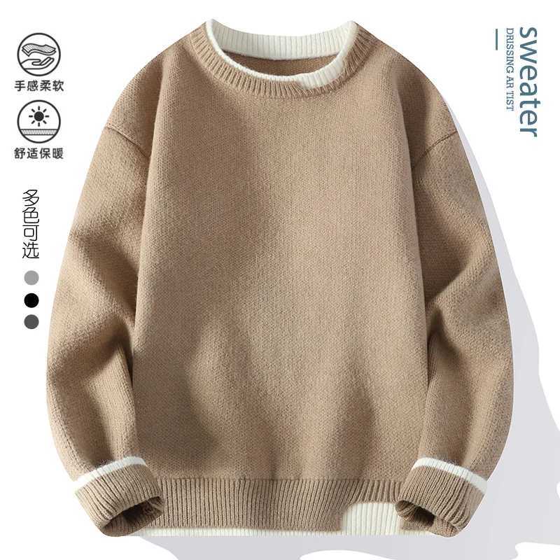 Solid men round color neck knitwear Men's High-Quty Fashion Trend Sweater Autumn/Winter Men Casual Comfortable Warm Sweaters M261016