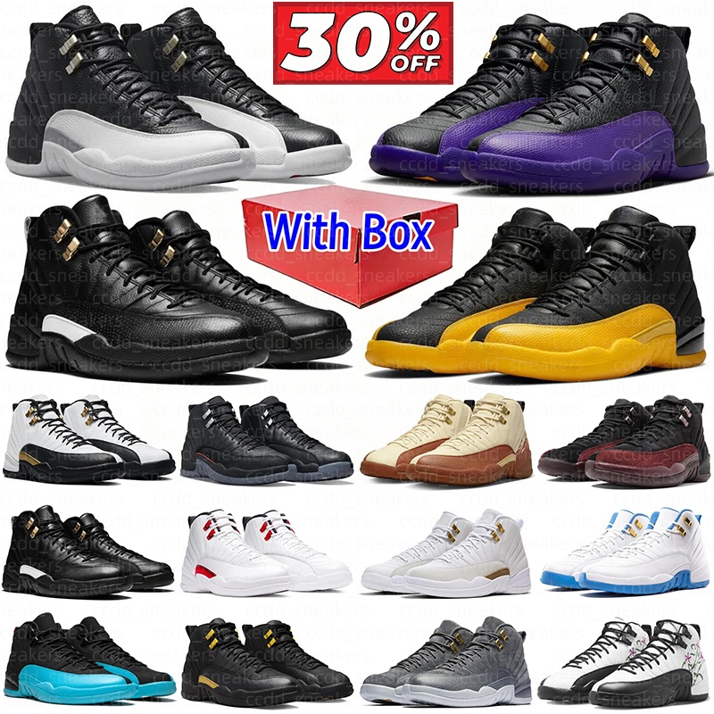With Box Free Shipping designer Casual shoes 12 12s men Black White Blue Grey Red University Purple for mens sneakers trainers sports premium Comfor