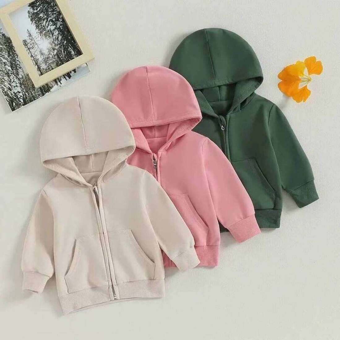 Girls Hoodie 15Y Baby Boy pullover Girl Zip Up Solid Color Casual Long Sleeve Hooded Sweatshirts Jacket