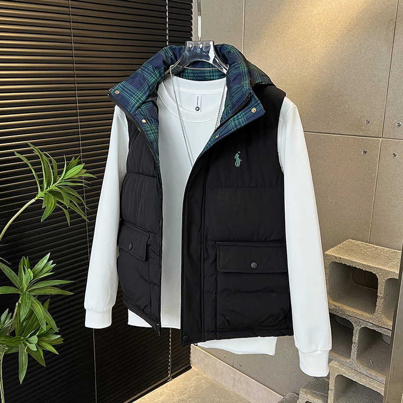 new Free shipping luxury Men's vest Vest fashion cotton jacket warm and casual versatile sleeveless loose hooded jacket