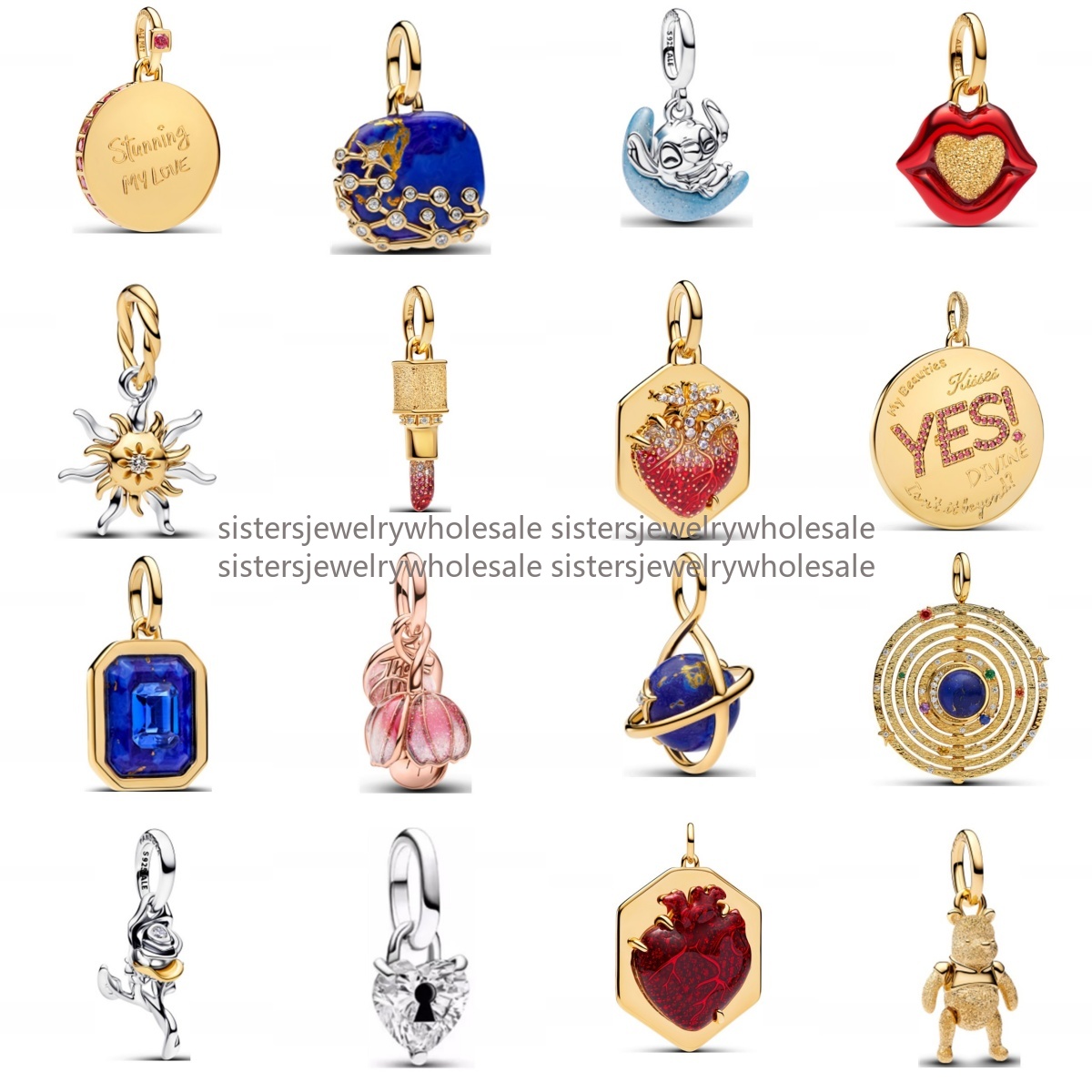 jewelry woman designer women new Charms The Beauty Mantra Oversized Medallion pendant luxury 925 silver Charms fit bracelets chains necklaces Christ