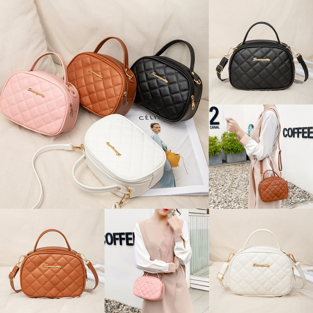 Women Quilted Oval Handbag, Classic Diamond Lattice Mini Top Handle Bag, Elegant Small Crossbody Shoulder Purse For Daily Dating 555