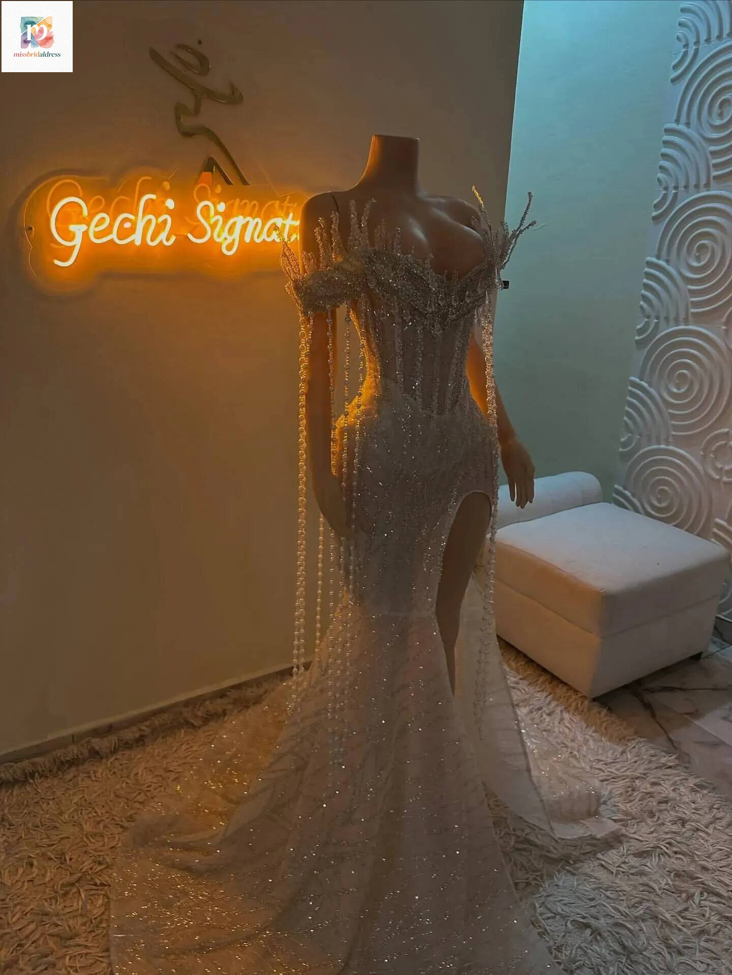 2K26 Ivory Prom 2026 Mermaid Crystals Dresses Appliques Beadings Evening Dress Sequined Birthday Formal Women Pageant Party Gowns Mb019